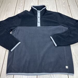 Blake Shelton X Lands End Mens Black‎ Fleece 1/4 Snap Pullover Medium